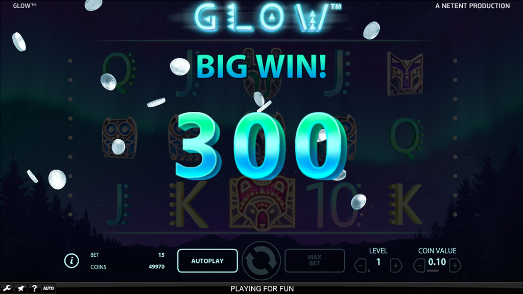 glow slot winnings